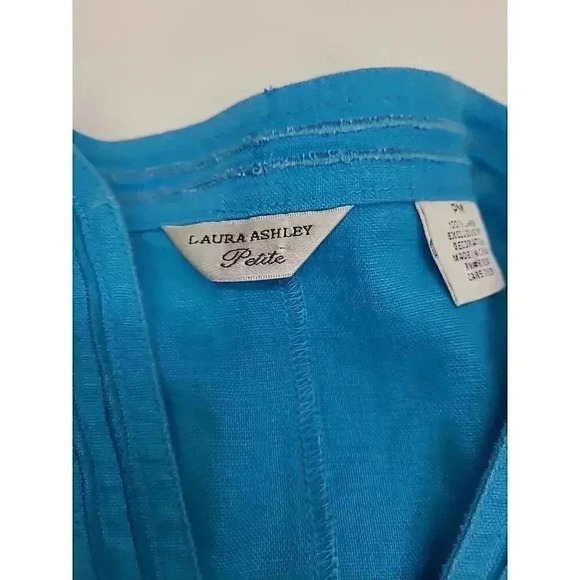 Laura Ashley Petite Women's Size Medium 100% Linen Kimono Style Jacket - Picture 8 of 8